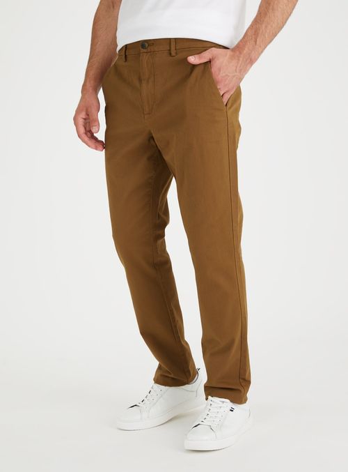 Tan Slim Leg Chinos With...