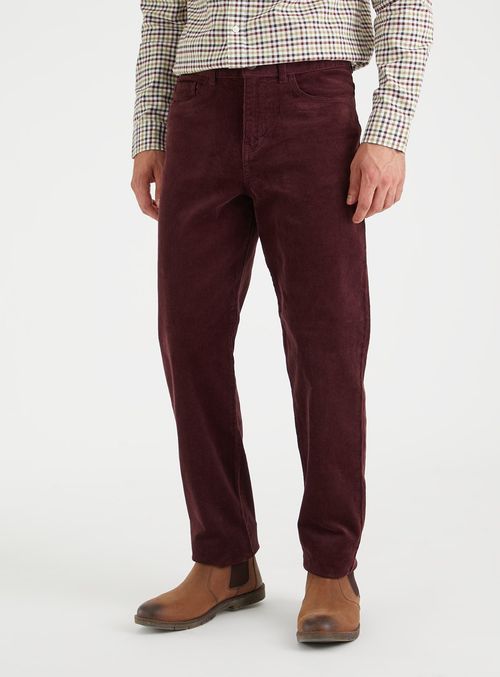 Aubergine Corduroy Trousers...