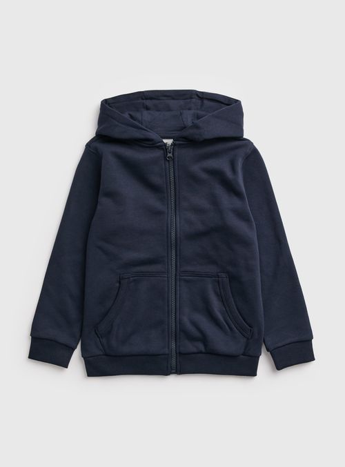 Navy Zip Through Hoodie 1 year