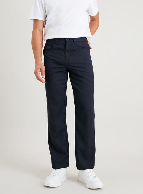 Navy Regular Fit 5 Pocket...