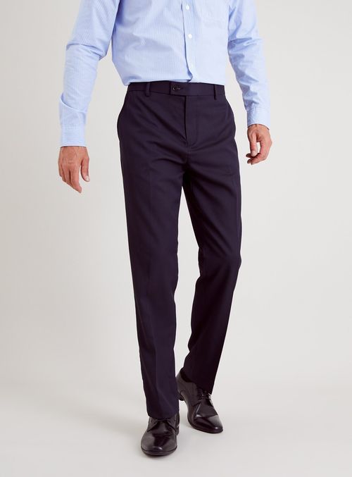 Navy Tailored Fit Gabardine...