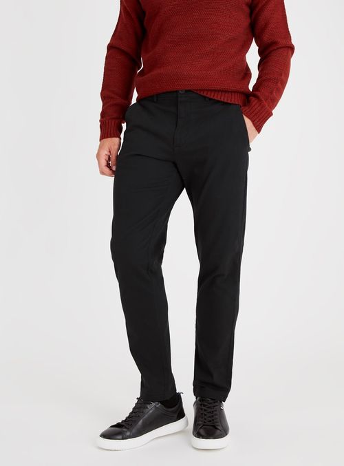 Black Slim Leg Chinos With...