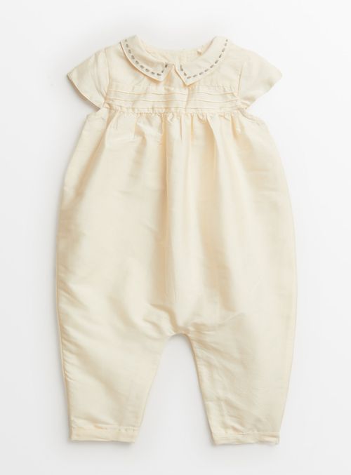 Ivory Christening Romper 6-9...