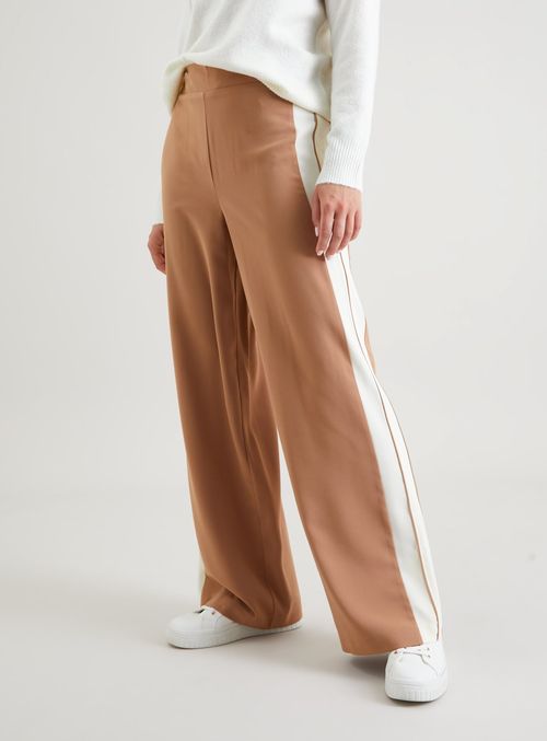 Camel Wide Leg Stripe Pull On...