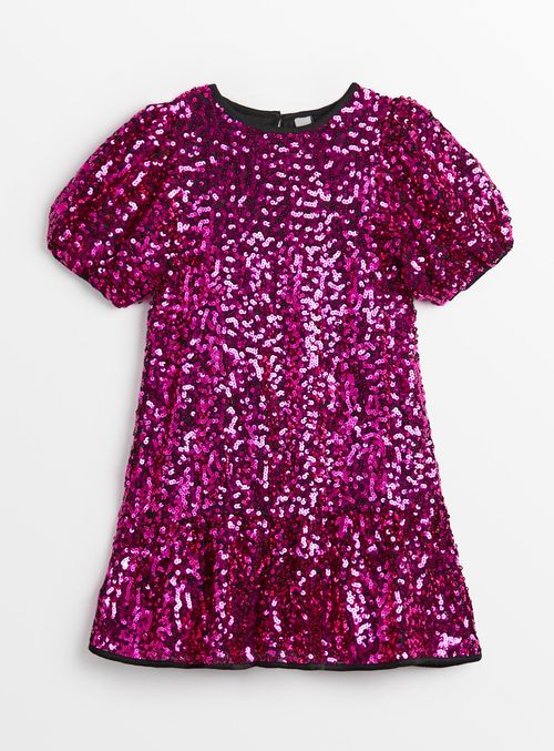 Pink Sequin Party Dress