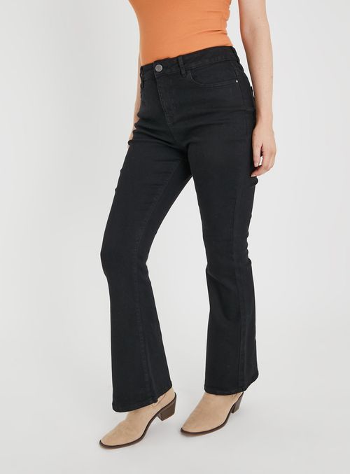 Black Kick Flare Jeans With...