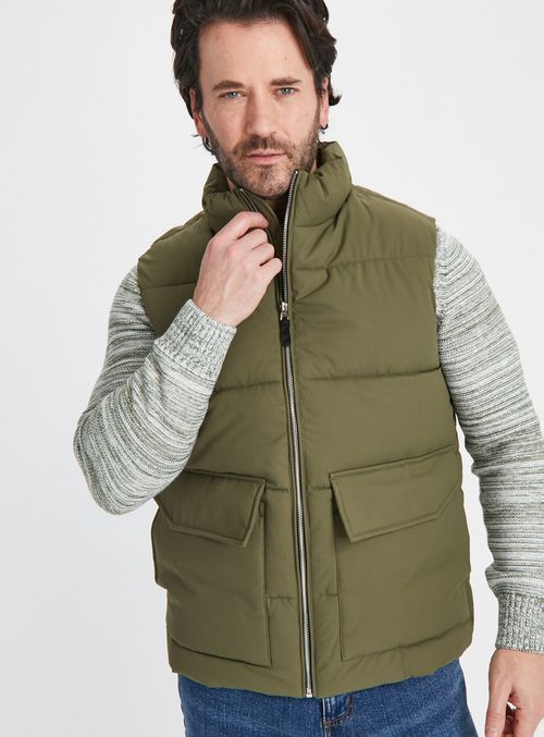 Khaki Padded Puffer Gilet  S