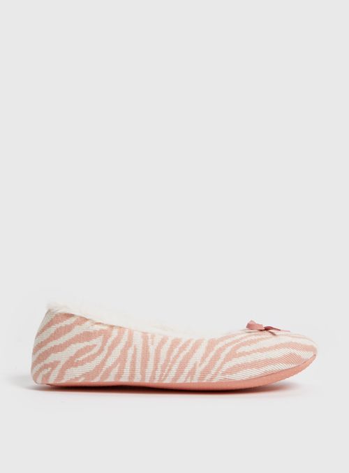 Pink Zebra Ballerina Slippers...