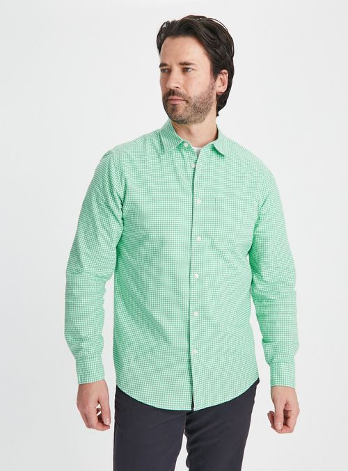 Green Gingham Oxford Shirt ...