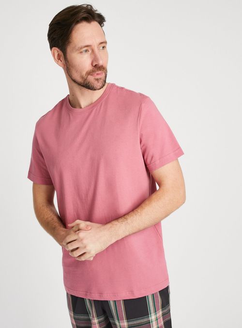 Pink T-Shirt & Brown Check...
