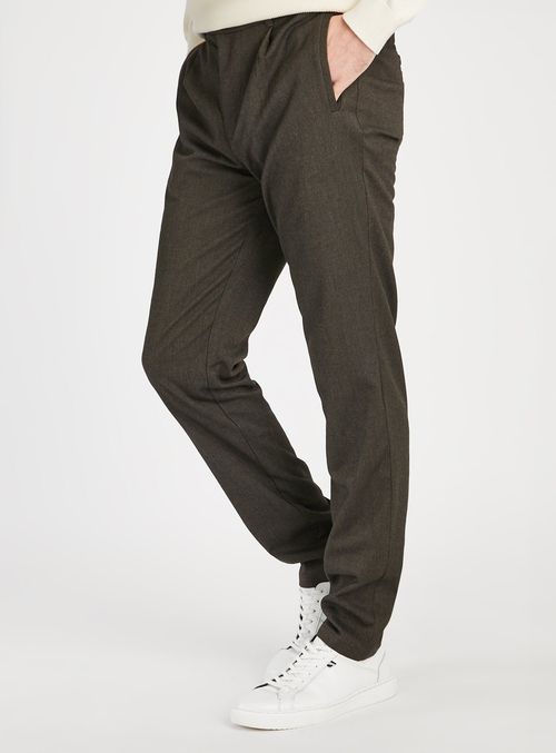 Brown Slim Fit Trousers 36S