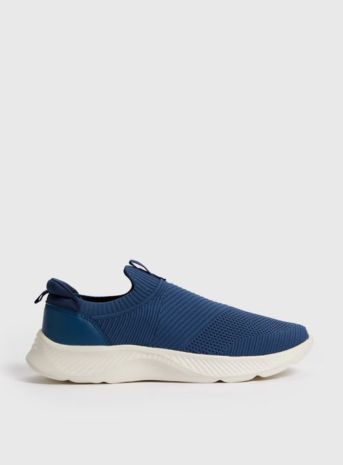 Blue Knitted Slip On Trainers...