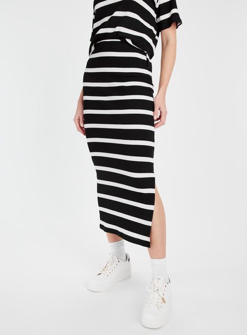 Mono Stripe Coord Midi Column...