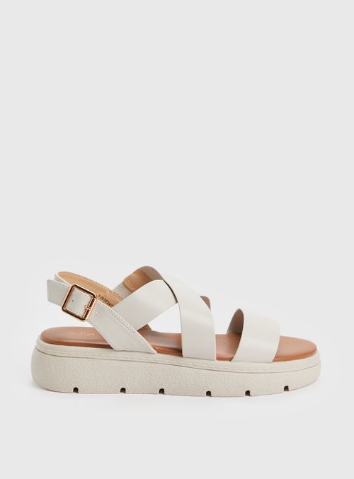 Cream Comfort Wedge Sandals 3