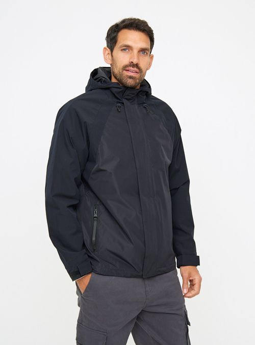 Black Waterproof Hooded...