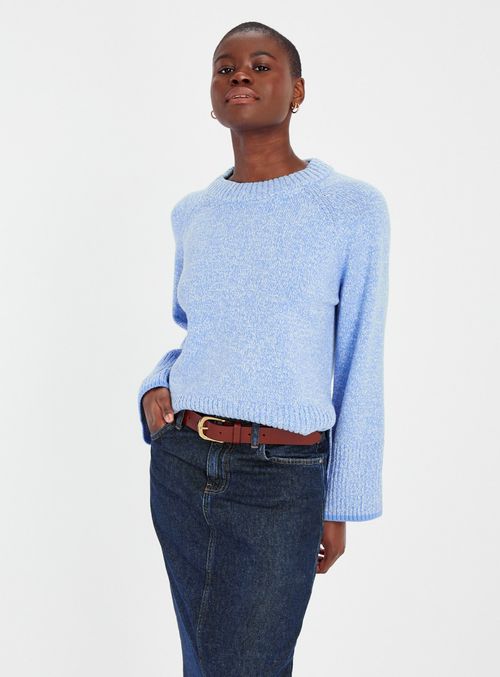 Blue Twist Knitted Jumper 10