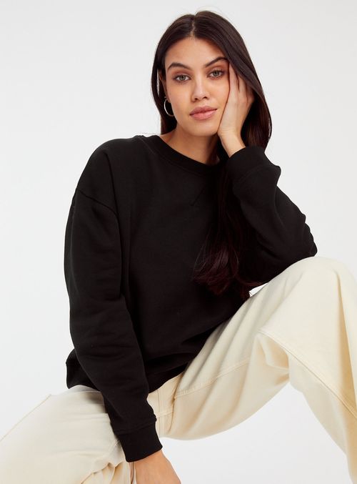 Black Boxy Fit Sweatshirt S