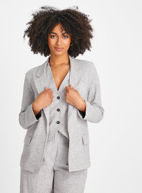 Grey Marl Tailored Blazer  12