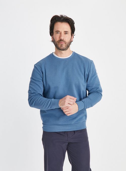 Blue Crew Neck Sweatshirt L