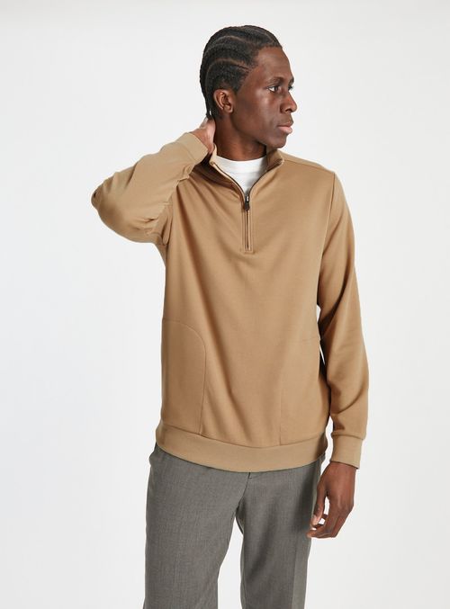 Stone Half Zip Sweatshirt S