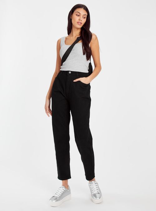 Black Denim Mom Jeans 10R