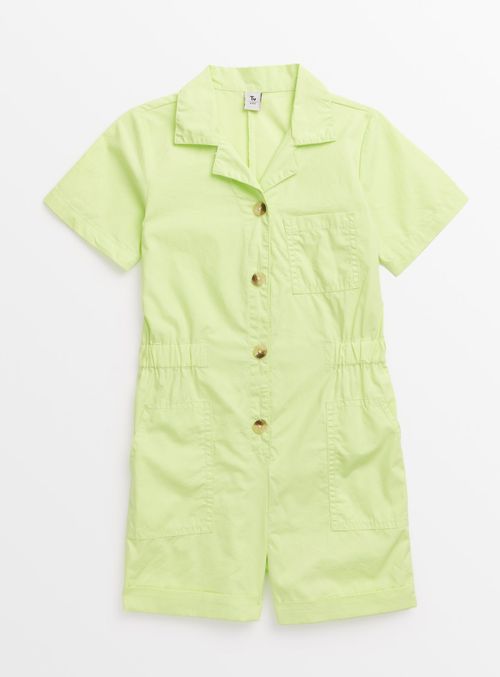 Lime Green Poplin Utility...