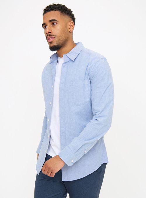 Blue Slim Fit Oxford Shirt S