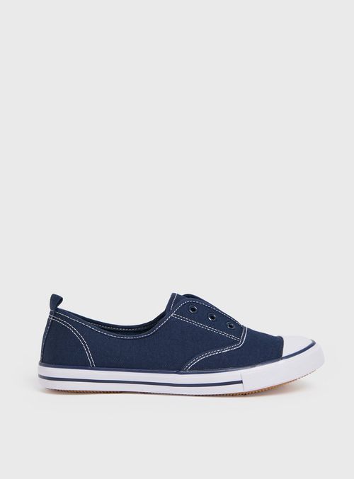 Navy Low Eyelet Canvas...