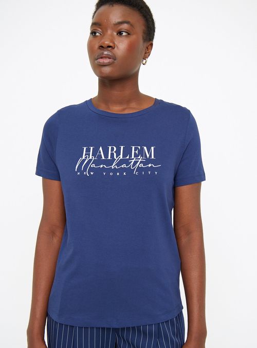 Navy Harlem Graphic Print...