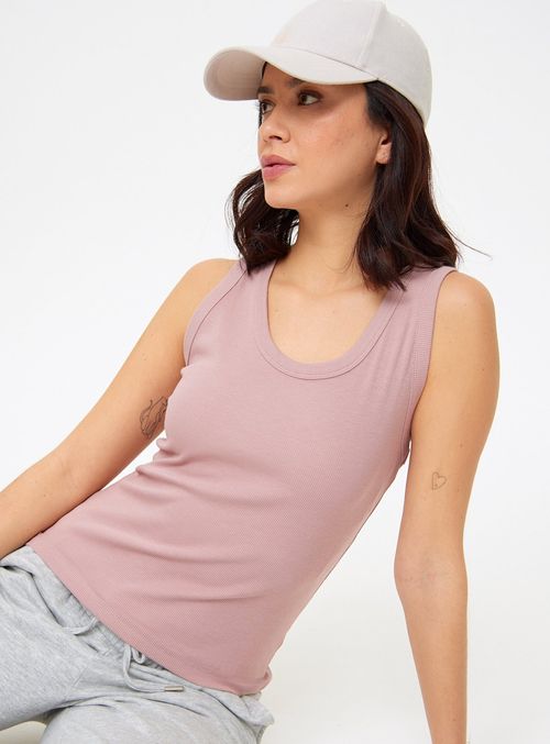 Pink Ribbed Vest Top 14