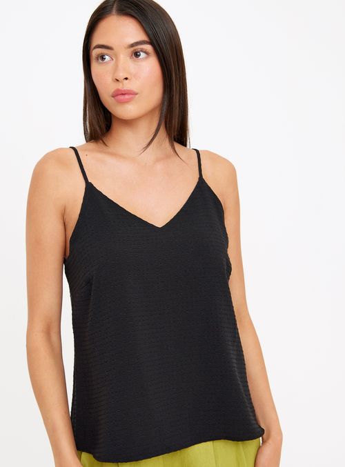 Black Textured Cami Top 10