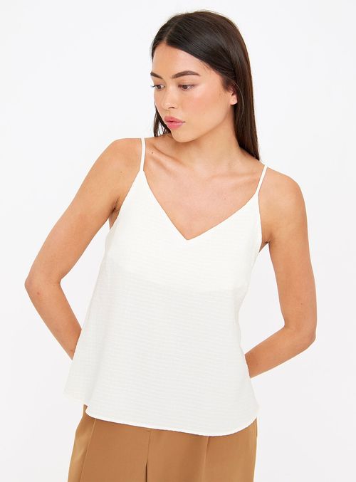 Cream Textured Cami Top 10