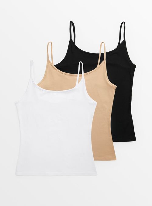 Neutral Cami Vest Top 3 Pack...