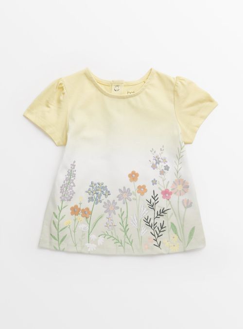 Yellow Ombre Floral T-Shirt...