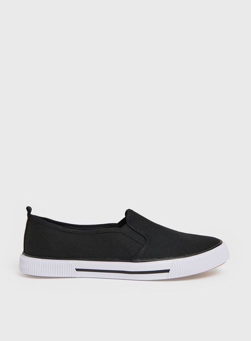 Black Canvas Skater Trainers 3