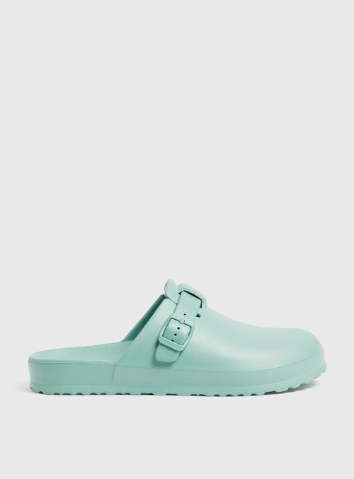 Sea Green Closed Toe Clogs 3