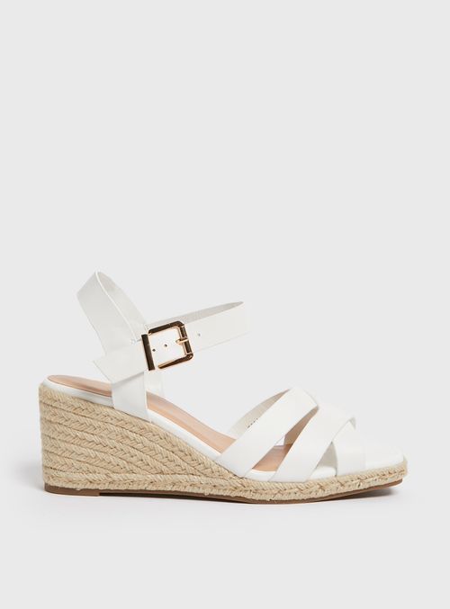 White Espadrille Wedge...