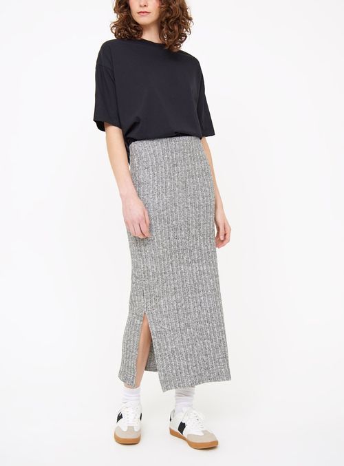 Grey Soft Touch Ribbed Midi...