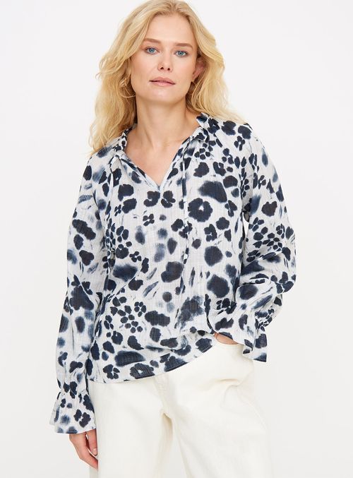 Animal Print Long Sleeve...