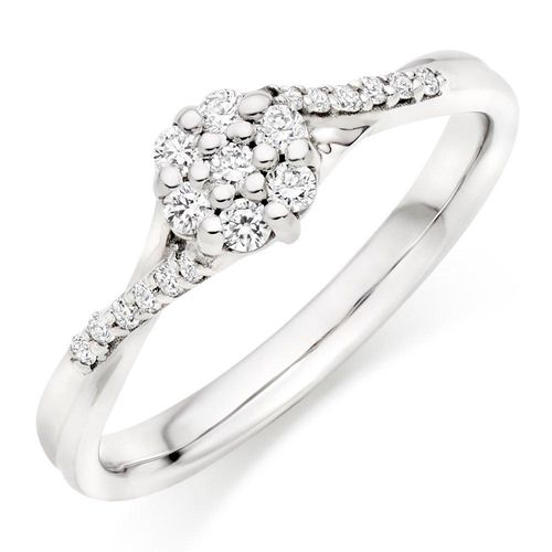 9ct White Gold Diamond...