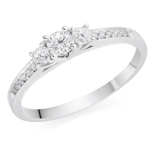 9ct White Gold Diamond Three...