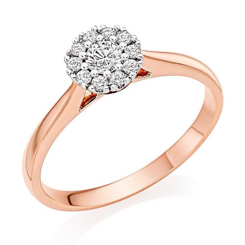 18ct Rose Gold Diamond Halo...