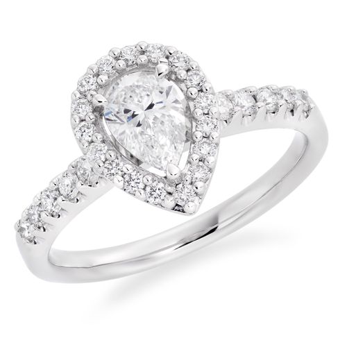 Platinum Diamond Pear Shaped...