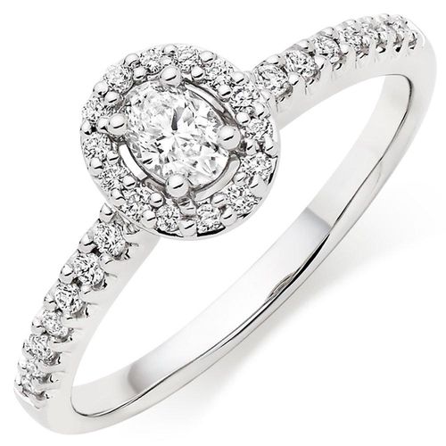 18ct White Gold Diamond Oval...