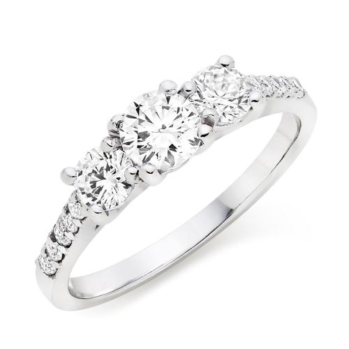 9ct White Gold Three Stone...