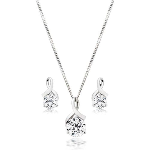 9ct White Gold Cubic Zirconia...