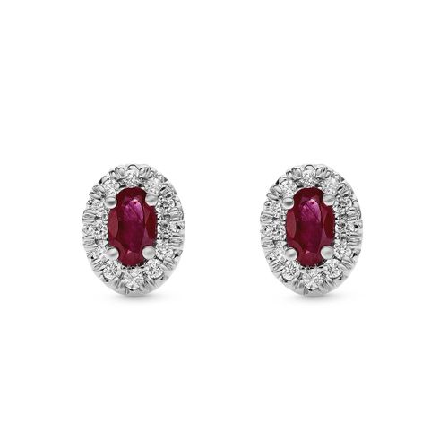 18ct White Gold Diamond Ruby...