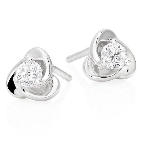 9ct White Gold Diamond Stud...