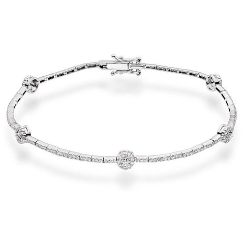 18ct White Gold Diamond Tennis Bracelet