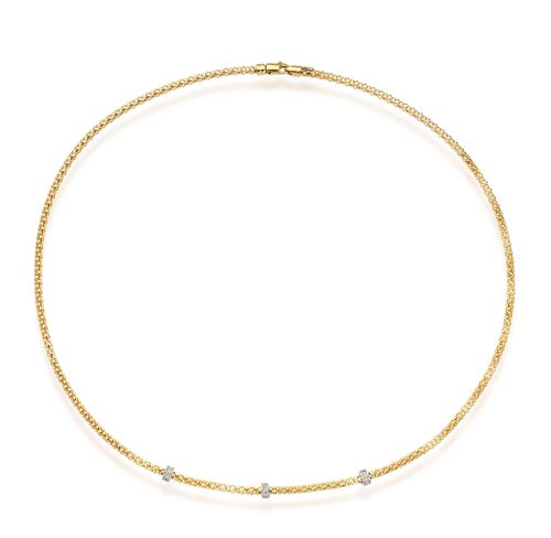 9ct Yellow Gold Diamond Necklace